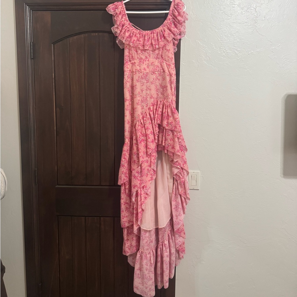 6 LoveShackFancy Pink Floral Maxi Dress